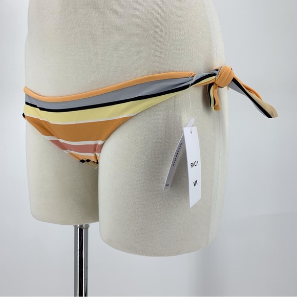 RVCA NWT Horizon Striped Reversible Cheeky Bikini Bottom, XS - Picture 2 of 16